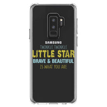 DistinctInk® Clear Shockproof Hybrid Case for Apple iPhone / Samsung Galaxy / Google Pixel - Twinkle Little Star Brave & Beautiful You Are