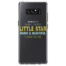 DistinctInk® Clear Shockproof Hybrid Case for Apple iPhone / Samsung Galaxy / Google Pixel - Twinkle Little Star Brave & Beautiful You Are