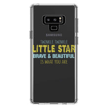 DistinctInk® Clear Shockproof Hybrid Case for Apple iPhone / Samsung Galaxy / Google Pixel - Twinkle Little Star Brave & Beautiful You Are