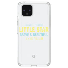 DistinctInk® Clear Shockproof Hybrid Case for Apple iPhone / Samsung Galaxy / Google Pixel - Twinkle Little Star Brave & Beautiful You Are