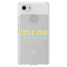 DistinctInk® Clear Shockproof Hybrid Case for Apple iPhone / Samsung Galaxy / Google Pixel - Twinkle Little Star Brave & Beautiful You Are