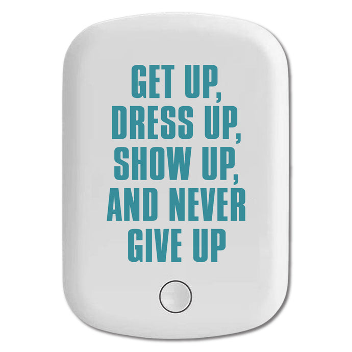 DistinctInk Magnetic Battery Pack, Wireless Portable Charger with USB-C Cable, Compatible with MagSafe iPhone 14 / 13 / 12 Series - Get Up Dress Up Show Up Never Give Up