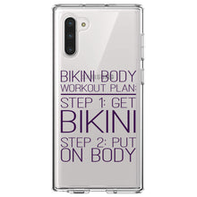 DistinctInk® Clear Shockproof Hybrid Case for Apple iPhone / Samsung Galaxy / Google Pixel - Bikini Body Workout Plan Get Bikini Put On Body