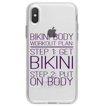 DistinctInk® Clear Shockproof Hybrid Case for Apple iPhone / Samsung Galaxy / Google Pixel - Bikini Body Workout Plan Get Bikini Put On Body