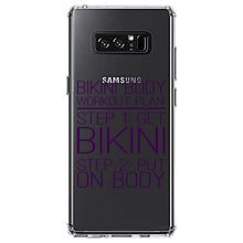 DistinctInk® Clear Shockproof Hybrid Case for Apple iPhone / Samsung Galaxy / Google Pixel - Bikini Body Workout Plan Get Bikini Put On Body
