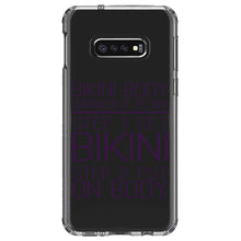 DistinctInk® Clear Shockproof Hybrid Case for Apple iPhone / Samsung Galaxy / Google Pixel - Bikini Body Workout Plan Get Bikini Put On Body