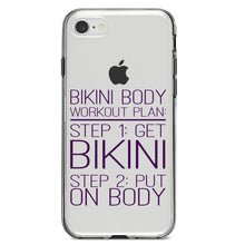 DistinctInk® Clear Shockproof Hybrid Case for Apple iPhone / Samsung Galaxy / Google Pixel - Bikini Body Workout Plan Get Bikini Put On Body