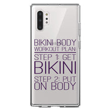 DistinctInk® Clear Shockproof Hybrid Case for Apple iPhone / Samsung Galaxy / Google Pixel - Bikini Body Workout Plan Get Bikini Put On Body