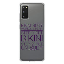 DistinctInk® Clear Shockproof Hybrid Case for Apple iPhone / Samsung Galaxy / Google Pixel - Bikini Body Workout Plan Get Bikini Put On Body