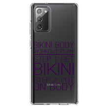 DistinctInk® Clear Shockproof Hybrid Case for Apple iPhone / Samsung Galaxy / Google Pixel - Bikini Body Workout Plan Get Bikini Put On Body