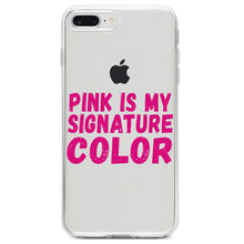 DistinctInk® Clear Shockproof Hybrid Case for Apple iPhone / Samsung Galaxy / Google Pixel - Pink is My Signature Color