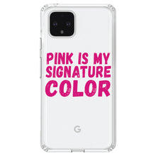 DistinctInk® Clear Shockproof Hybrid Case for Apple iPhone / Samsung Galaxy / Google Pixel - Pink is My Signature Color