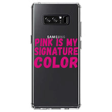 DistinctInk® Clear Shockproof Hybrid Case for Apple iPhone / Samsung Galaxy / Google Pixel - Pink is My Signature Color