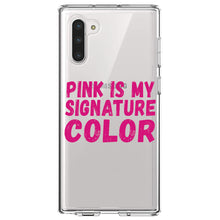 DistinctInk® Clear Shockproof Hybrid Case for Apple iPhone / Samsung Galaxy / Google Pixel - Pink is My Signature Color