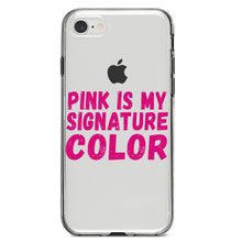 DistinctInk® Clear Shockproof Hybrid Case for Apple iPhone / Samsung Galaxy / Google Pixel - Pink is My Signature Color