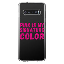 DistinctInk® Clear Shockproof Hybrid Case for Apple iPhone / Samsung Galaxy / Google Pixel - Pink is My Signature Color