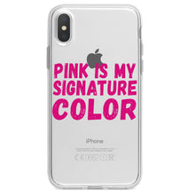 DistinctInk® Clear Shockproof Hybrid Case for Apple iPhone / Samsung Galaxy / Google Pixel - Pink is My Signature Color