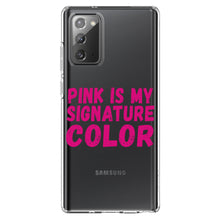 DistinctInk® Clear Shockproof Hybrid Case for Apple iPhone / Samsung Galaxy / Google Pixel - Pink is My Signature Color