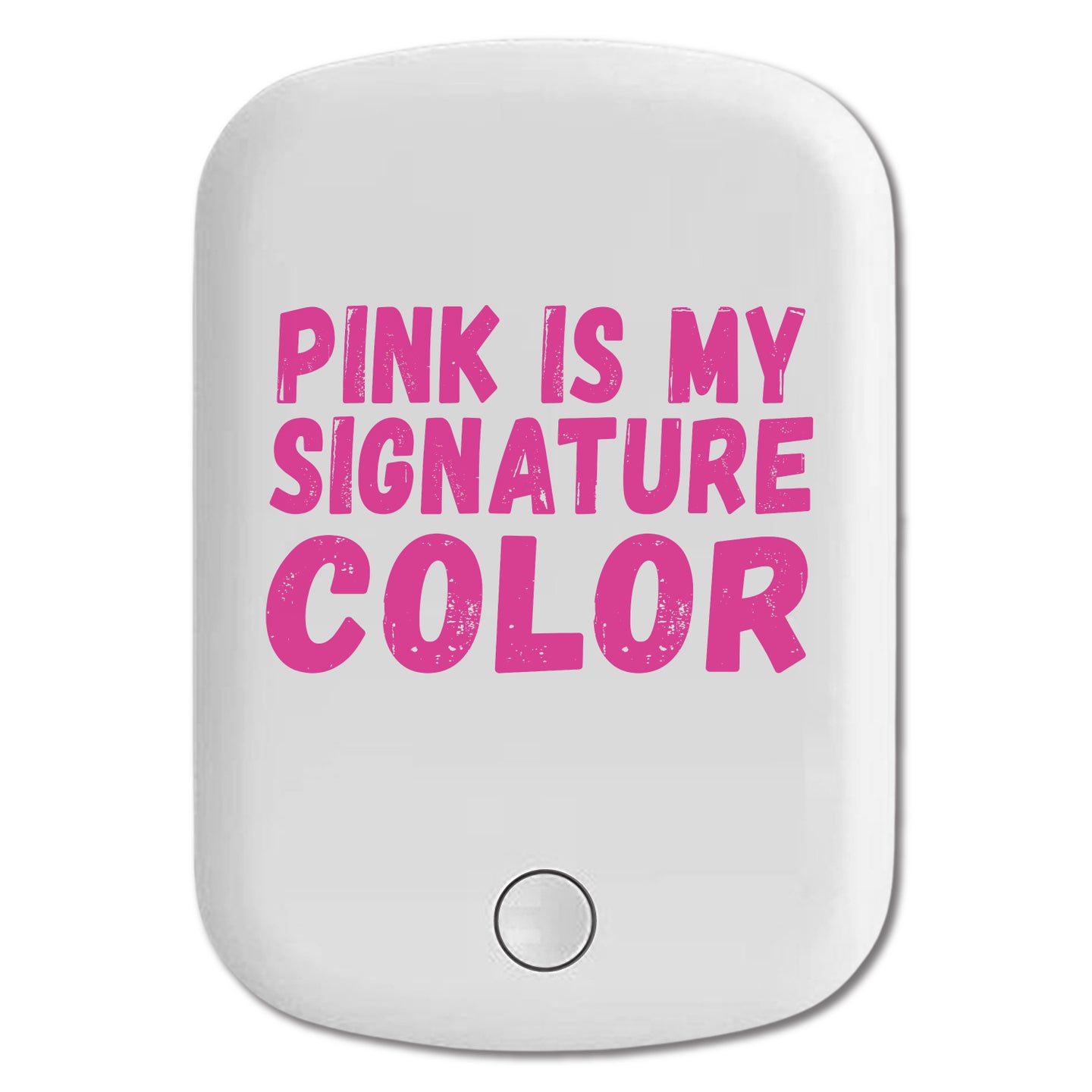 DistinctInk Magnetic Battery Pack, Wireless Portable Charger with USB-C Cable, Compatible with MagSafe iPhone 14 / 13 / 12 Series - Pink is My Signature Color