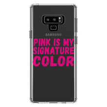 DistinctInk® Clear Shockproof Hybrid Case for Apple iPhone / Samsung Galaxy / Google Pixel - Pink is My Signature Color