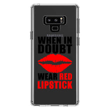 DistinctInk® Clear Shockproof Hybrid Case for Apple iPhone / Samsung Galaxy / Google Pixel - When in Doubt Where Red Lipstick