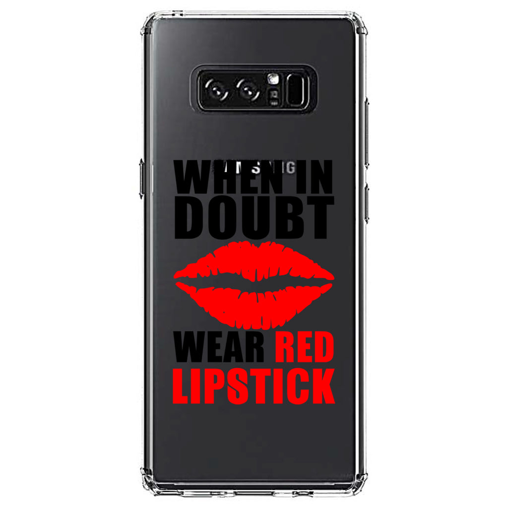 When in Doubt Where Red Lipstick Clear Shockproof iPhone Case, view 12