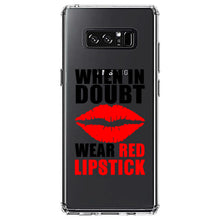 DistinctInk® Clear Shockproof Hybrid Case for Apple iPhone / Samsung Galaxy / Google Pixel - When in Doubt Where Red Lipstick