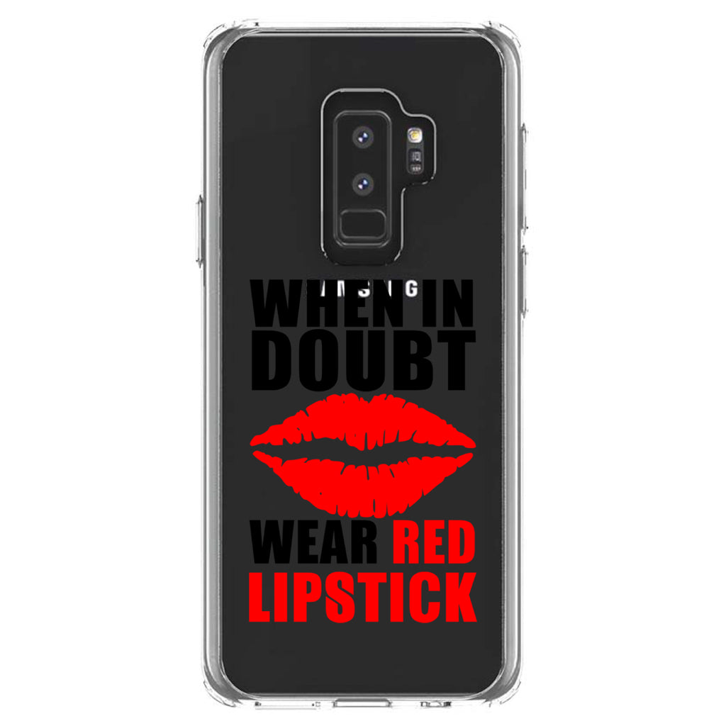 When in Doubt Where Red Lipstick Clear Shockproof iPhone Case, view 20