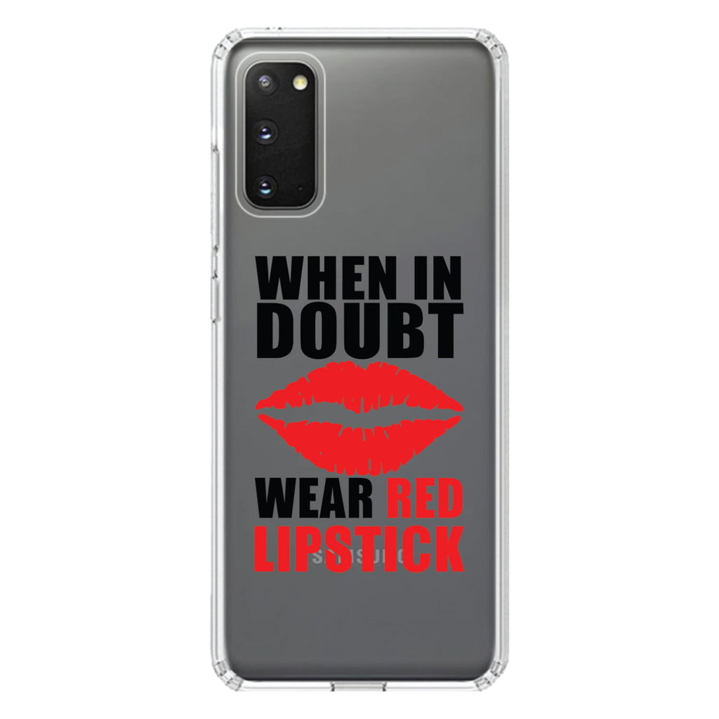 When in Doubt Where Red Lipstick Clear Shockproof iPhone Case, view 15