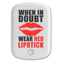DistinctInk Magnetic Battery Pack, Wireless Portable Charger with USB-C Cable, Compatible with MagSafe iPhone 14 / 13 / 12 Series - When in Doubt Where Red Lipstick
