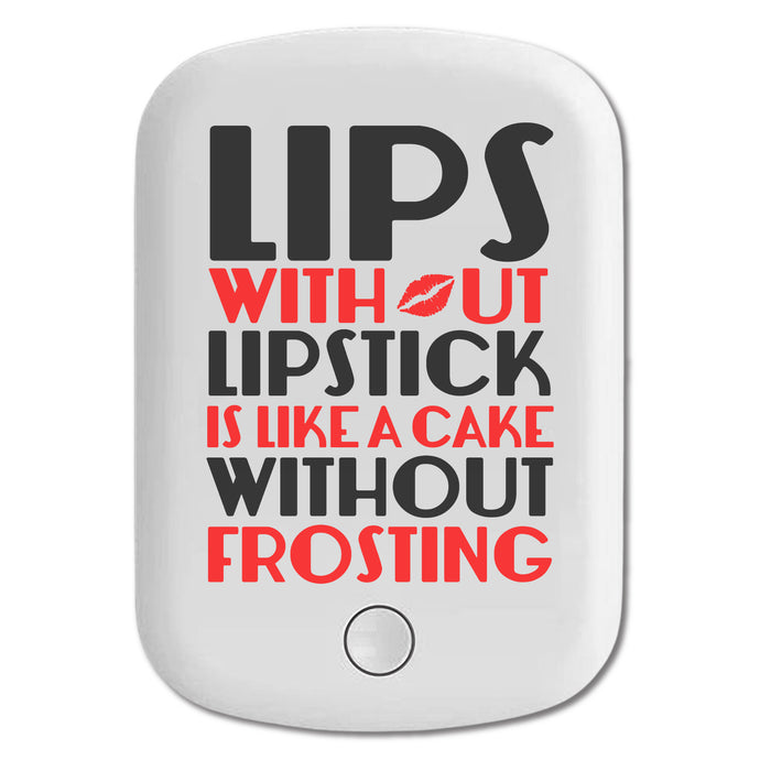 DistinctInk Magnetic Battery Pack, Wireless Portable Charger with USB-C Cable, Compatible with MagSafe iPhone 14 / 13 / 12 Series - Lips Without Lipstick Cake Without Frosting