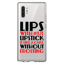 DistinctInk® Clear Shockproof Hybrid Case for Apple iPhone / Samsung Galaxy / Google Pixel - Lips Without Lipstick Cake Without Frosting