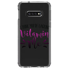 DistinctInk® Clear Shockproof Hybrid Case for Apple iPhone / Samsung Galaxy / Google Pixel - I Think You're Lacking Vitamin Me