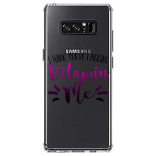 DistinctInk® Clear Shockproof Hybrid Case for Apple iPhone / Samsung Galaxy / Google Pixel - I Think You're Lacking Vitamin Me