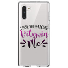 DistinctInk® Clear Shockproof Hybrid Case for Apple iPhone / Samsung Galaxy / Google Pixel - I Think You're Lacking Vitamin Me