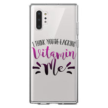 DistinctInk® Clear Shockproof Hybrid Case for Apple iPhone / Samsung Galaxy / Google Pixel - I Think You're Lacking Vitamin Me