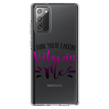 DistinctInk® Clear Shockproof Hybrid Case for Apple iPhone / Samsung Galaxy / Google Pixel - I Think You're Lacking Vitamin Me
