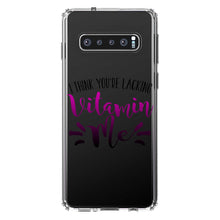 DistinctInk® Clear Shockproof Hybrid Case for Apple iPhone / Samsung Galaxy / Google Pixel - I Think You're Lacking Vitamin Me