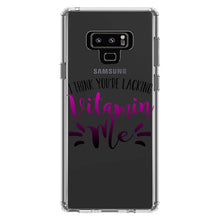 DistinctInk® Clear Shockproof Hybrid Case for Apple iPhone / Samsung Galaxy / Google Pixel - I Think You're Lacking Vitamin Me