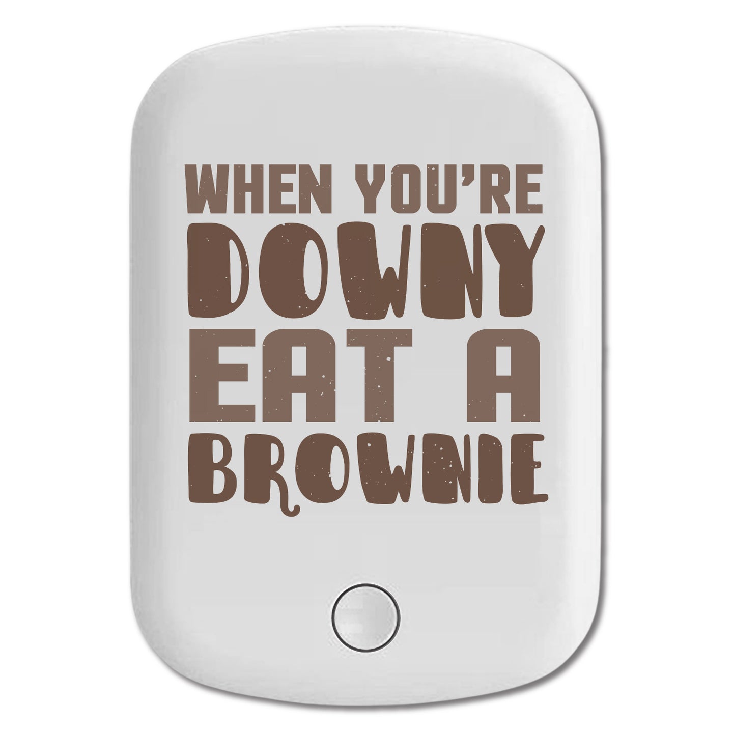 DistinctInk Magnetic Battery Pack, Wireless Portable Charger with USB-C Cable, Compatible with MagSafe iPhone 14 / 13 / 12 Series - When You're Downy Eat a Brownie