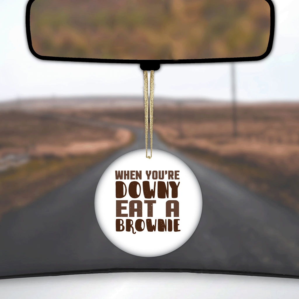 When You're Downy Eat a Brownie Ceramic Ornament, view 3