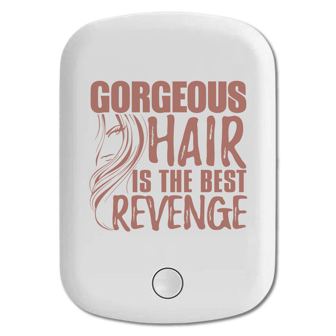 DistinctInk Magnetic Battery Pack, Wireless Portable Charger with USB-C Cable, Compatible with MagSafe iPhone 14 / 13 / 12 Series - Gorgeous Hair is the Best Revenge