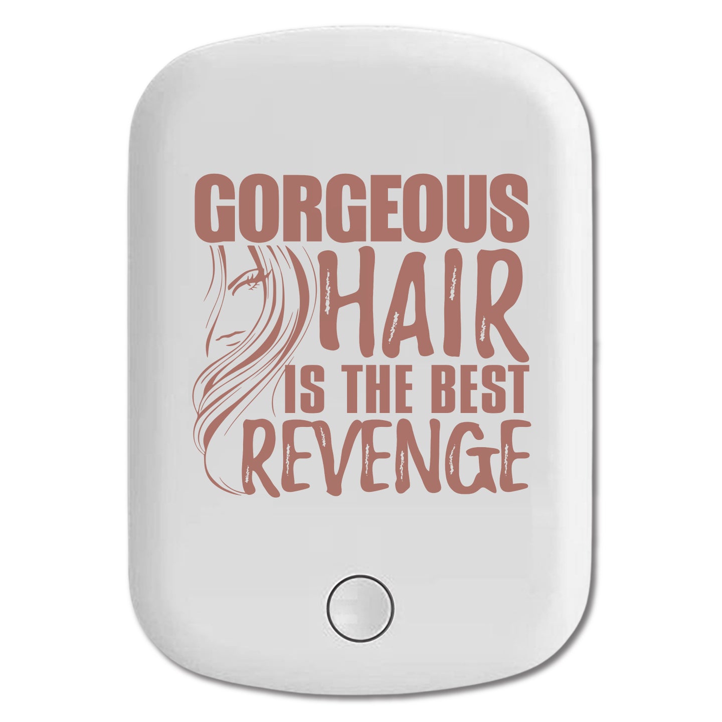 DistinctInk Magnetic Battery Pack, Wireless Portable Charger with USB-C Cable, Compatible with MagSafe iPhone 14 / 13 / 12 Series - Gorgeous Hair is the Best Revenge