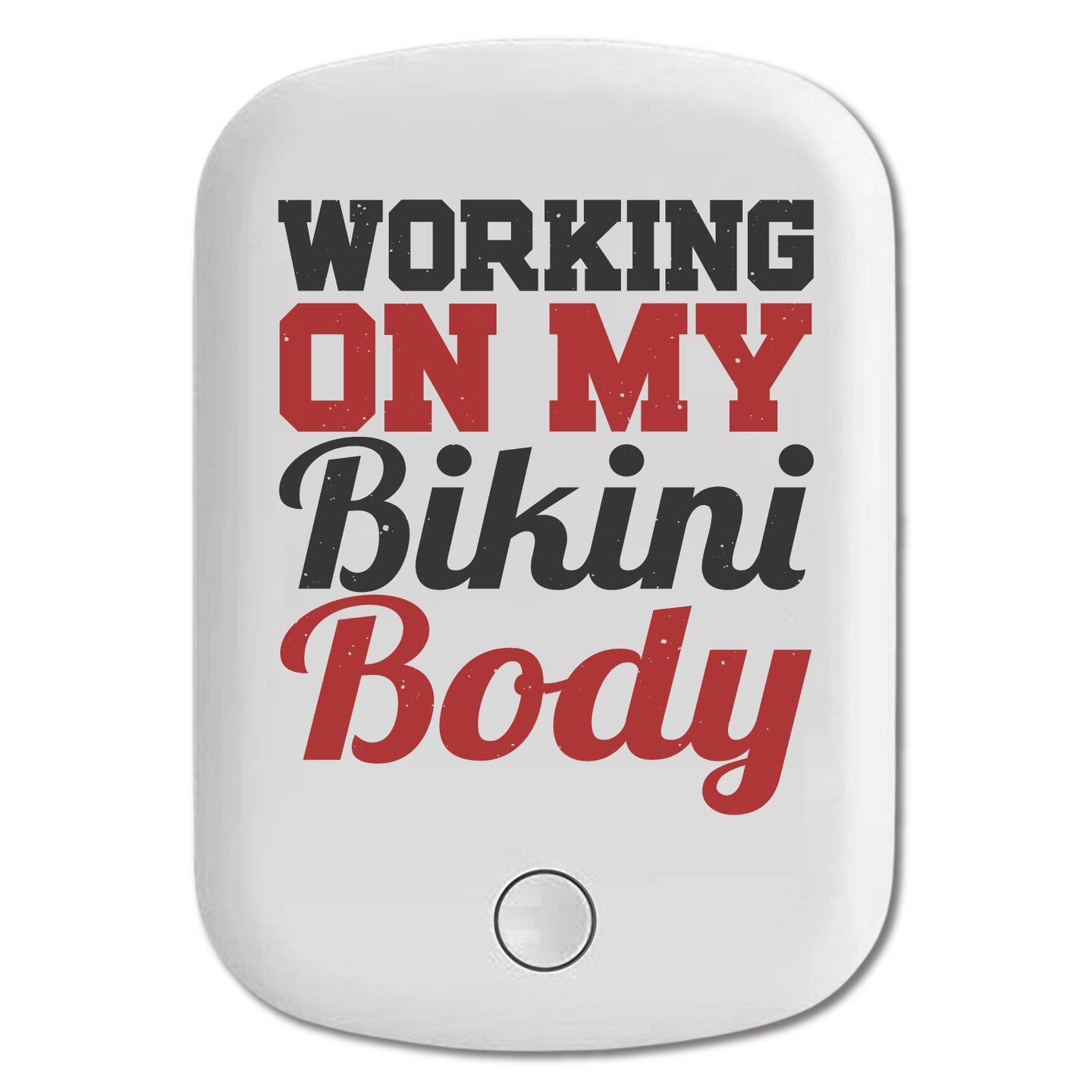DistinctInk Magnetic Battery Pack, Wireless Portable Charger with USB-C Cable, Compatible with MagSafe iPhone 14 / 13 / 12 Series - Working On My Bikini Body