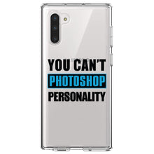 DistinctInk® Clear Shockproof Hybrid Case for Apple iPhone / Samsung Galaxy / Google Pixel - You Can't Photoshop Personality