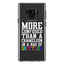 DistinctInk® Clear Shockproof Hybrid Case for Apple iPhone / Samsung Galaxy / Google Pixel - More Confused than Chameleon in Skittles