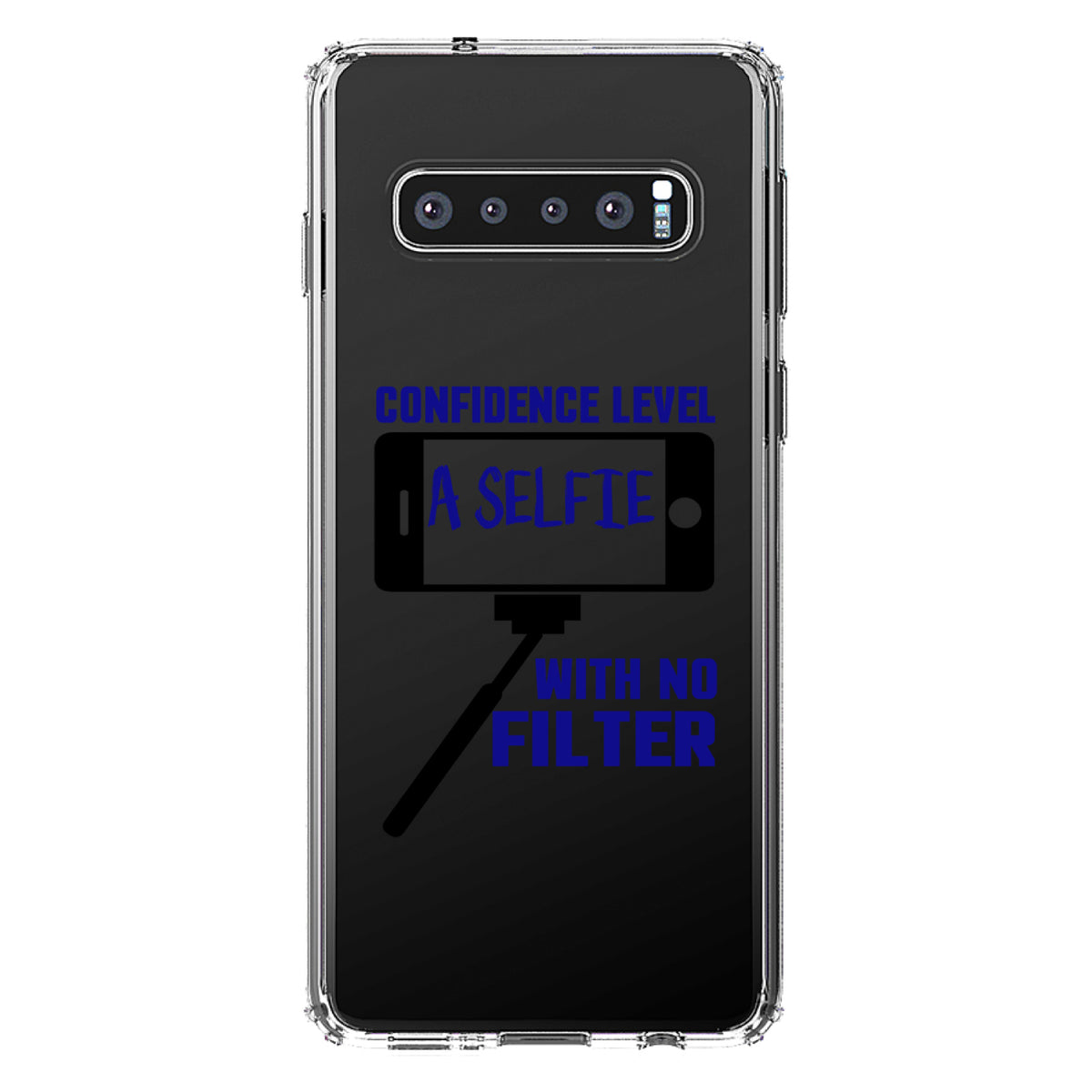 Confidence Level Selfie with No Filter Clear Shockproof iPhone Case, view 16