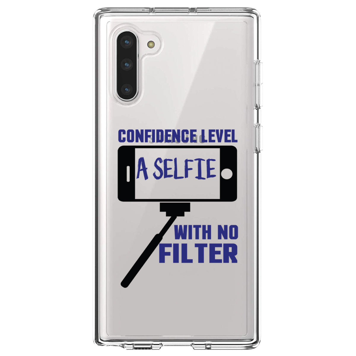 Confidence Level Selfie with No Filter Clear Shockproof iPhone Case, view 9