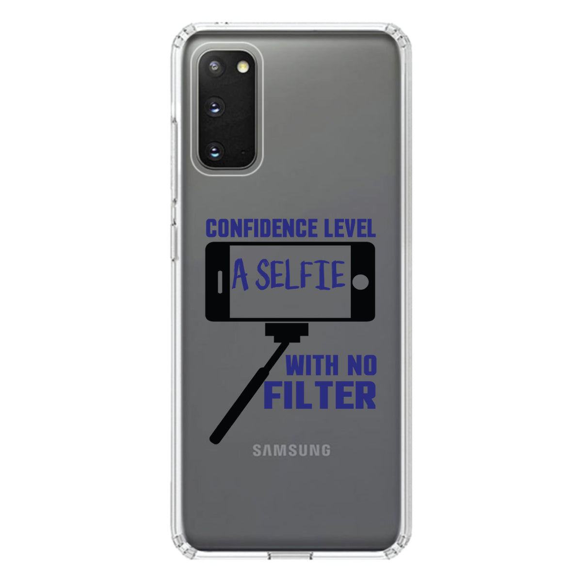 Confidence Level Selfie with No Filter Clear Shockproof iPhone Case, view 14