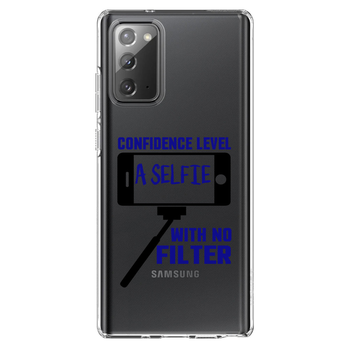 Confidence Level Selfie with No Filter Clear Shockproof iPhone Case, view 8